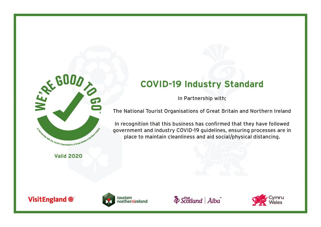 We're Good To Go Covid-19 Industry Standard Certificate